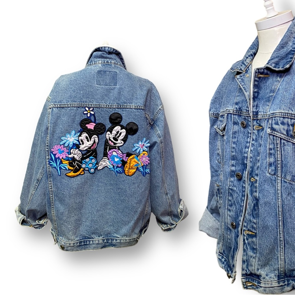 Vintage Jean Jacket Oversized Upcycled Denim 90s Loose Fit
